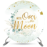 Vert menthe, nous sommes sur la toile de fond mignonne du cercle de la lune