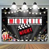 Toile de fond Moive Night Black Red Lights Party pour anniversaire