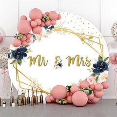 M. et Mme fleur de safran fond de cercle de mariage blanc