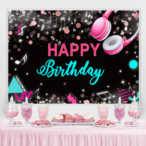 Fond de joyeux anniversaire abstrait musical et scintillant Fond de joyeux anniversaire abstrait musical et scintillant