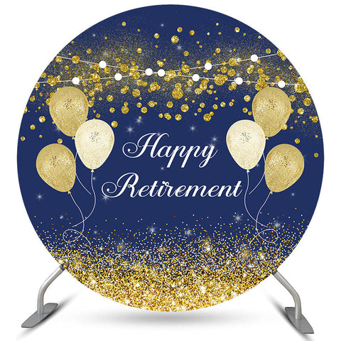 Bleu marine avec ballons cercle joyeux anniversaire toile de fond Bleu marine avec ballons cercle joyeux anniversaire toile de fond
