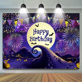 Cauchemar Lune Halloween Joyeux Anniversaire Toile de Fond