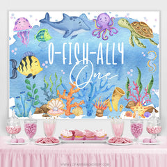 O Fish Ally One Under The Sea Anniversaire Toile de fond
