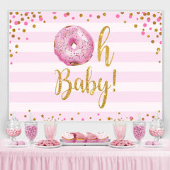 Oh Baby Glitter Pink Donut Girls douche de bébé toile de fond