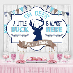 Oh Deer Un petit mâle est presque là Toile de fond de douche de bébé