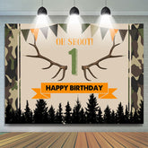 Oh Shoot Jungle Forest Joyeux 1er anniversaire Toile de fond