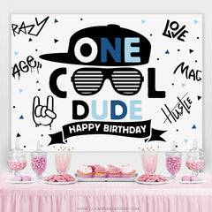 One Cool Dude Rock Roll Joyeux Anniversaire Toile de Fond