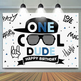 One Cool Dude Rock Roll Joyeux Anniversaire Toile de Fond