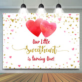 Notre ch¨¦rie de liti¨¨re tourne une toile de fond du 1er anniversaire de paillettes d'or