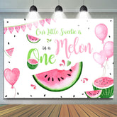 Our Litter Sweetie Is Onemelon 1st Birthday Toile de fond pour fille