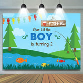 Notre Petit Garçons Tourne 2 Toile De Fond De Photo D'anniversaire