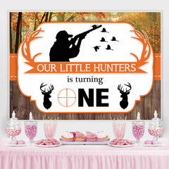Nos petits chasseurs organisent une toile de fond pour le 1er anniversaire