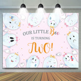 Notre Littlt Boo est Thrning Two 2nd Birthday Backdrop