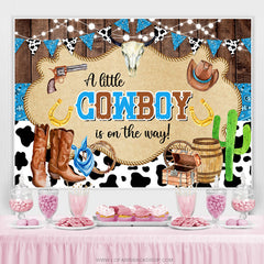 Pâturage Cowboy Bruant Chèvre Bébé Douche Toile de Fond