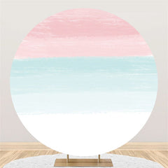 Fond De Cercle Joyeux Anniversaire Rose Et Bleu Blanc