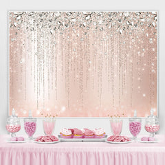 Toile de fond rose et paillettes Bokeh joyeux anniversaire pour fille