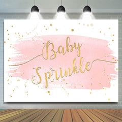 Toile de fond de douche de bébé paillettes rose et or bébé