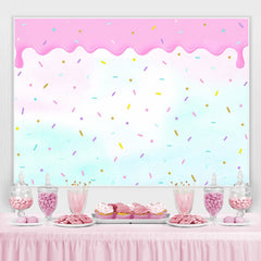 Toile de fond de joyeux anniversaire sur le thème des bonbons roses et verts