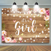 Toile de fond de douche de bébé fleur rose et violet pour fille