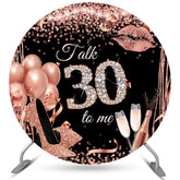 Ballons roses paillettes talons rond 30e anniversaire toile de fond