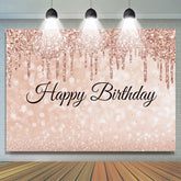 Toile de fond de photo d'anniversaire de puce flash bokeh rose pour fille