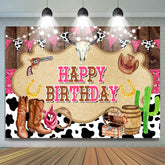 Fond d'anniversaire rose Bunting Board Ranch pour fille