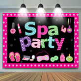 Pink Dots Spa Party Make Up Party Backdrop pour fille