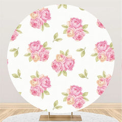 Fond D'anniversaire De Filles Rondes Florales Et Vertes Roses