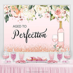 Fleur rose vieillie à la perfection Toile de fond joyeux anniversaire