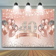 Rose Content 40e Anniversaire Scintillait Ballon Diamants Toile de aime verser femme