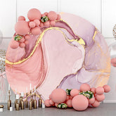 Toile de fond ronde d'anniversaire sur le thème de l'art abstrait violet rose