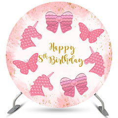 Papillon Licorne Rose Joyeux Anniversaire Pop It Décors Ronds