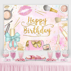 Toile de fond rose aquarelle joyeux anniversaire pour fille