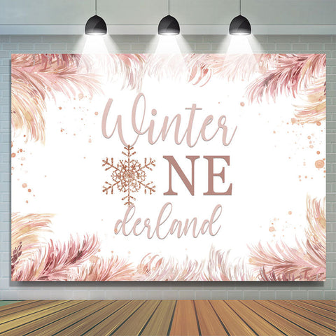 Rose Winter One Derland et flocon de neige 1ère toile de fond Rose Winter One Derland et flocon de neige 1ère toile de fond