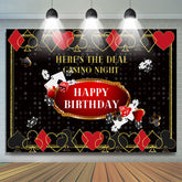Cartes ¨¤ jouer Happy Birthday Toile de fond noire pour homme