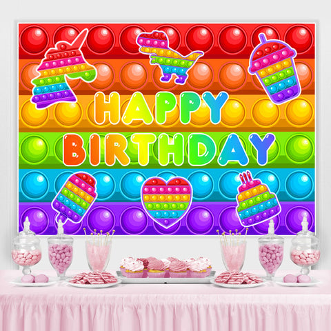 Pop It Coloré Beau Dessert Joyeux Anniversaire Toile de Fond Pop It Coloré Beau Dessert Joyeux Anniversaire Toile de Fond