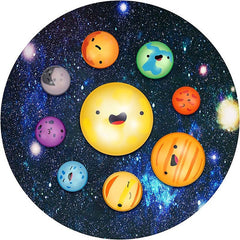 Pop It Galaxy Thème Joyeux Anniversaire Décors Ronds