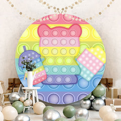 Pop It Simple coloré joli fond rond d'anniversaire