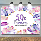 Jolie toile de fond de cristal 50 et fabuleux joyeux anniversaire