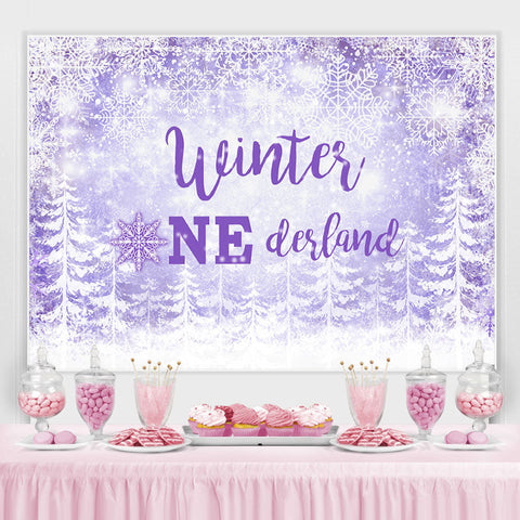 Flocon de neige violet Winter One Derland Toile de fond pour fille Flocon de neige violet Winter One Derland Toile de fond pour fille