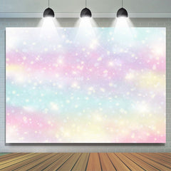 Toile de fond d'anniversaire à paillettes arc-en-ciel pour la fête