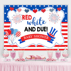 Blanc rouge et raison ! Toile de fond de douche de bébé du 4 juillet