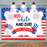 Blanc rouge et raison ! Toile de fond de douche de bébé du 4 juillet