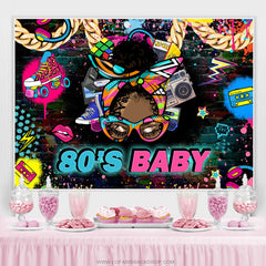Toile de fond anniversaire Rock And Roll 80S Baby Dance