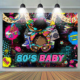 Toile de fond anniversaire Rock And Roll 80S Baby Dance