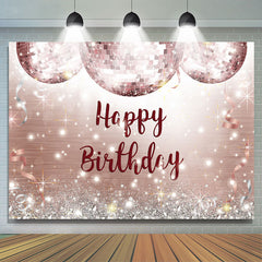 Toile de fond de joyeux anniversaire de diamant d'or rose à la fille