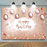 Toile de fond joyeux anniversaire en or rose pour Sweet 16 Girls