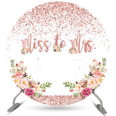 Toile de fond de cercle de mariage doux simple floral or rose