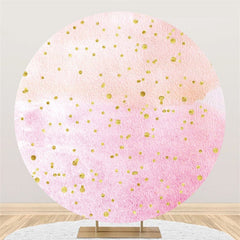 Toile de fond de joyeux anniversaire de cercle rose d'or rose pour la fête