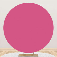 Toile de fond de cercle de joyeux anniversaire de couleur unie rouge rose